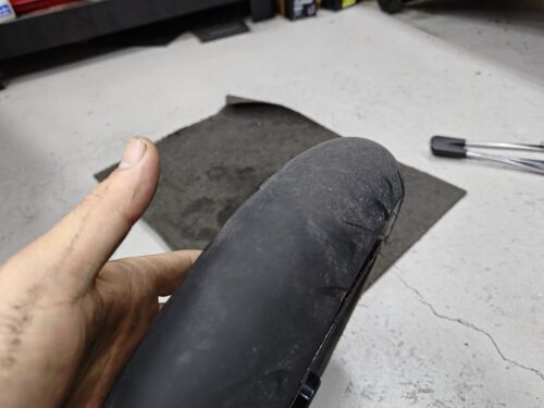 原付スクーター 摩耗したフロントタイヤ